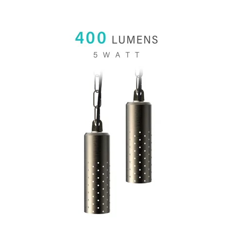 5W Brass Pendant Lights — 2 Pack