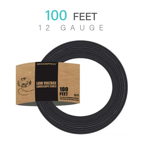 Low Voltage Electrical Wire 100ft 12AWG 2- Conductor Landscape Lighting Cable Direct