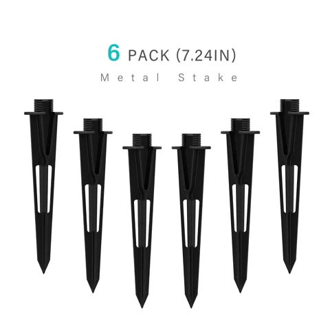 6PCS Metal Landscape Lighting Spikes Replacement Stakes for Low Voltage Landscape Lights