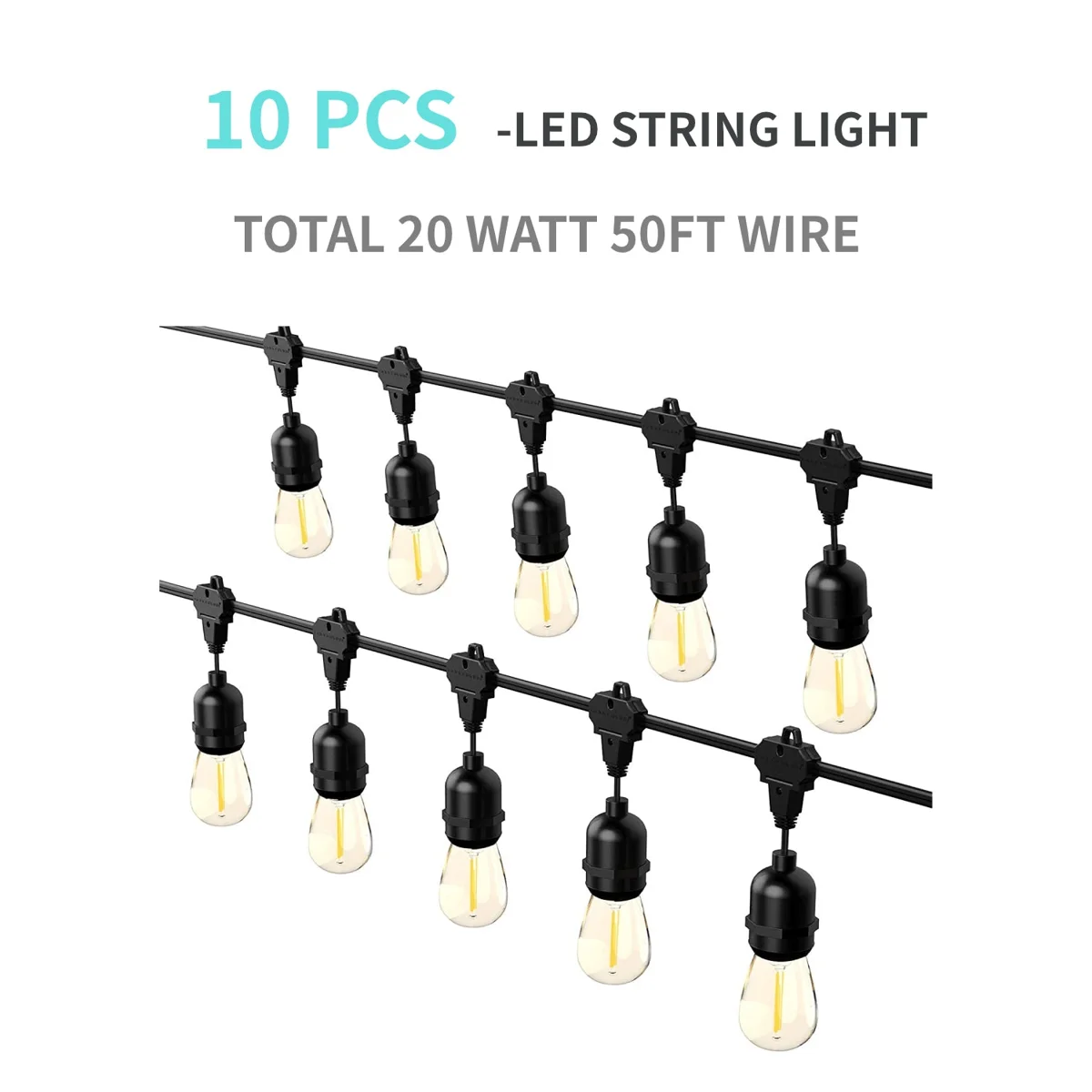 2W Low Voltage String Lights — 10PCS