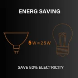 LED Bulbs MR16 5W 400 Lumens 2700K 8 Pack