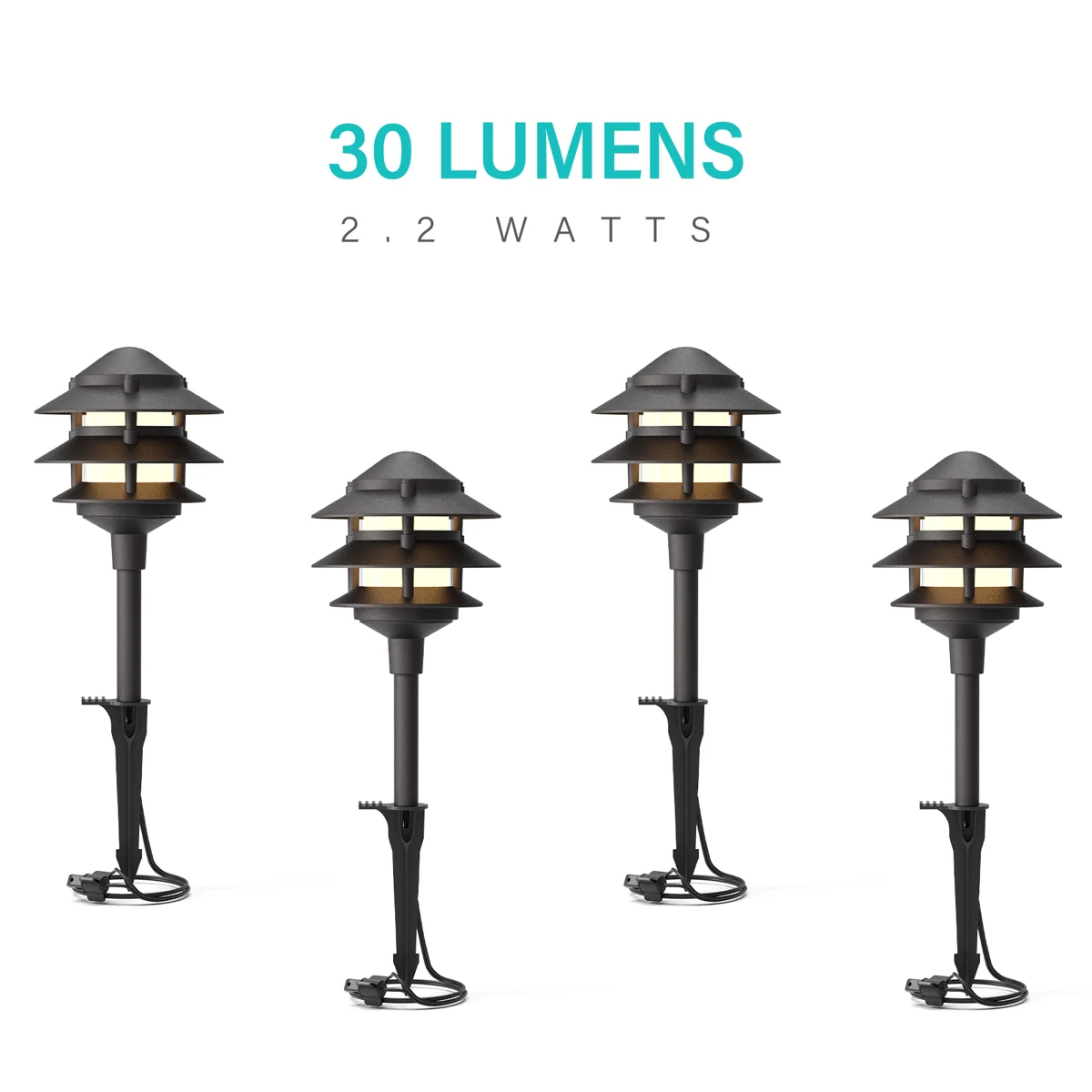 2.2 Watt Low Voltage Path Lights — 4PK