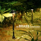 1.2W Brass Low Voltage Path Lights — 2PK
