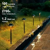 1.2W Brass Low Voltage Path Lights — 2PK