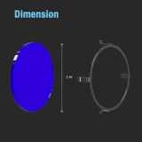 Blue Color Lenses with Metal Clip Transparent Glass Filter for MR16 Bulbs Spotlight