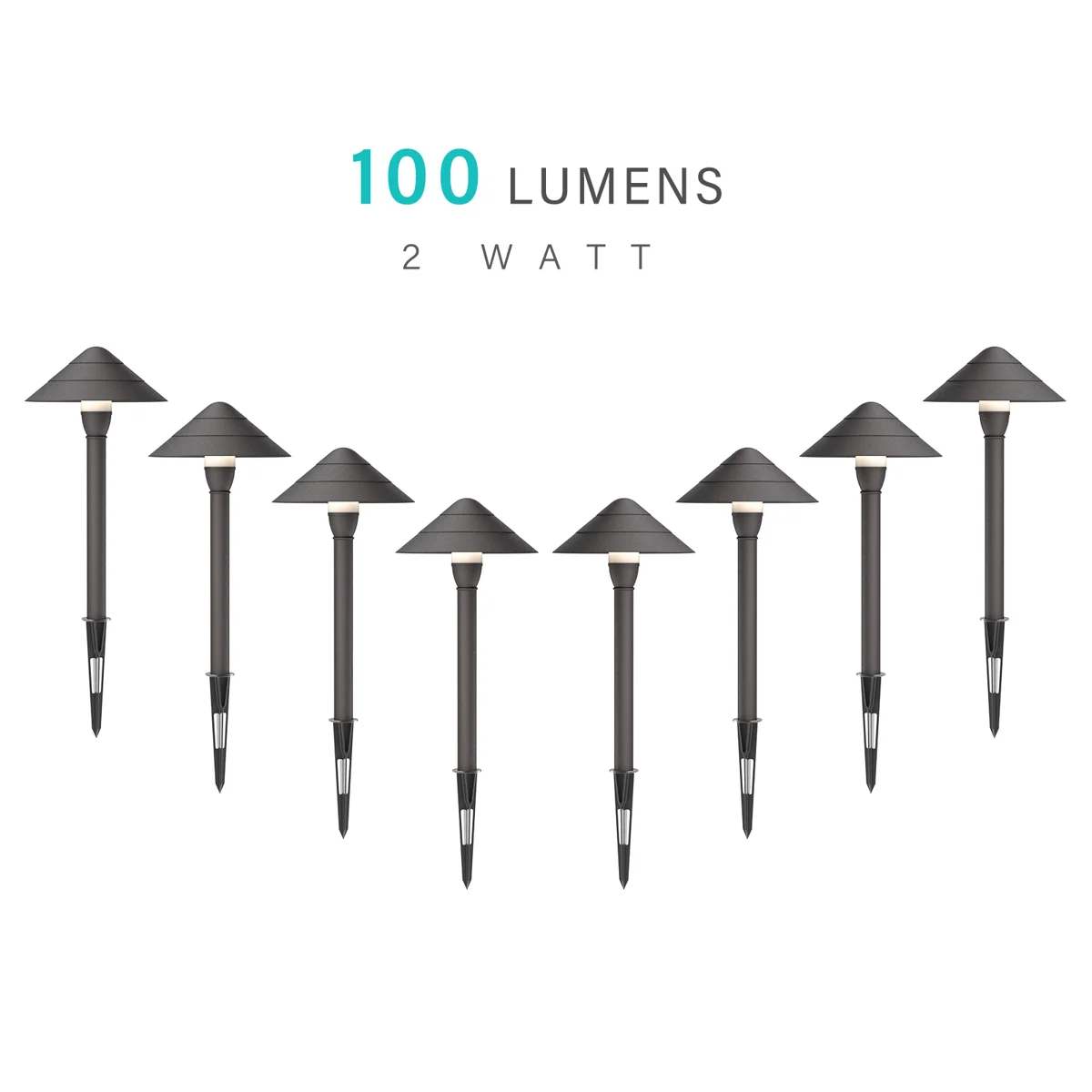 2W Low Voltage Path Lights — 8PK
