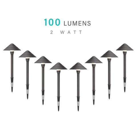 2W Low Voltage Path Lights — 8PK