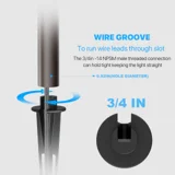 3/4 IN-14 NPSM 8.75IN Metal Spikes Stakes Replacement 6 Pack