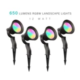 12W RGBW Low Voltage Spotlight — 4 Pack