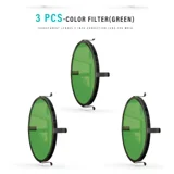 Green Color Lenses with Metal Clip Transparent Glass Filter for MR16 Bulbs Spotlight