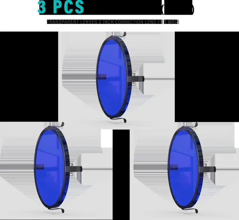 Blue Color Lenses with Metal Clip Transparent Glass Filter for MR16 Bulbs Spotlight