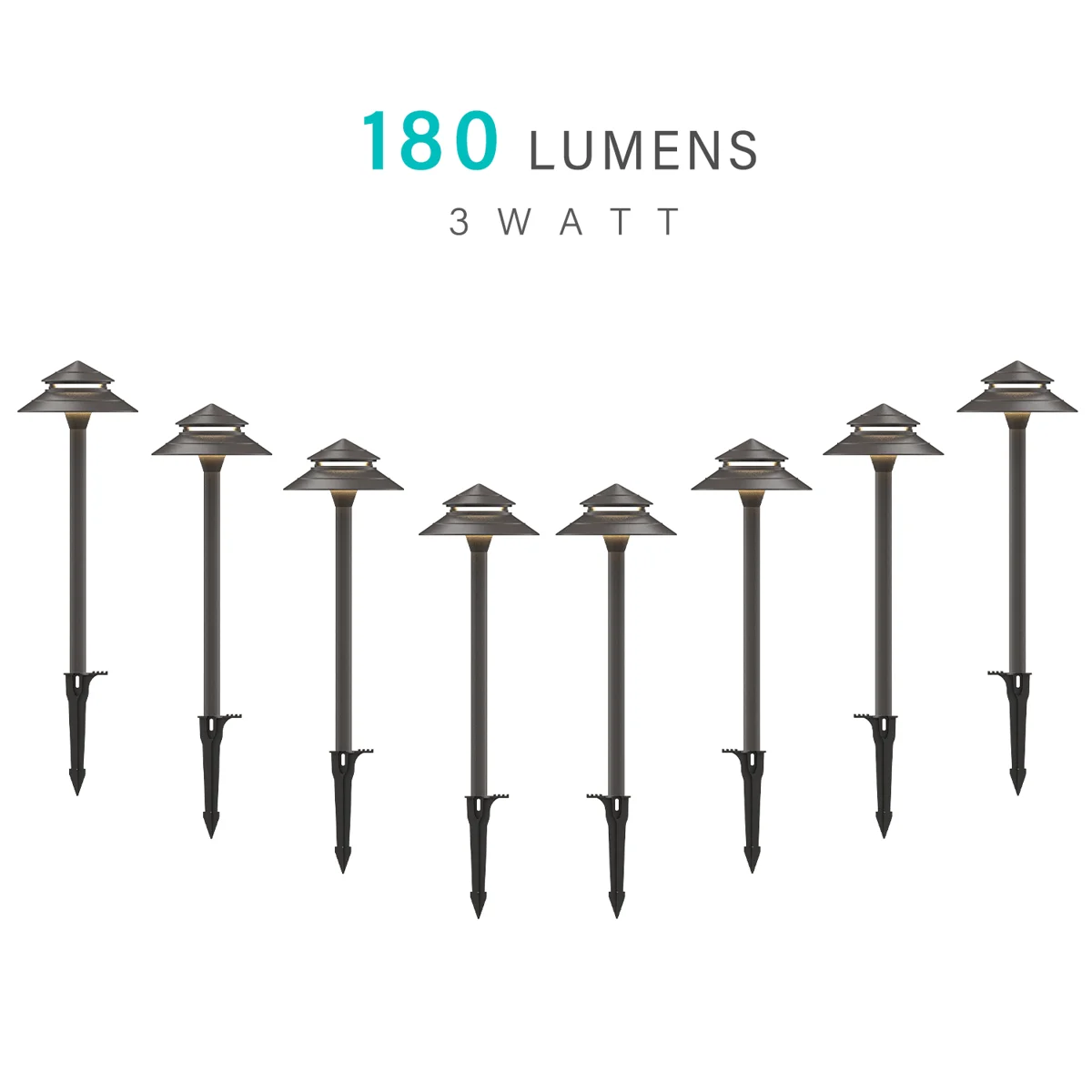 3W Low Voltage Path Lights — 8PK