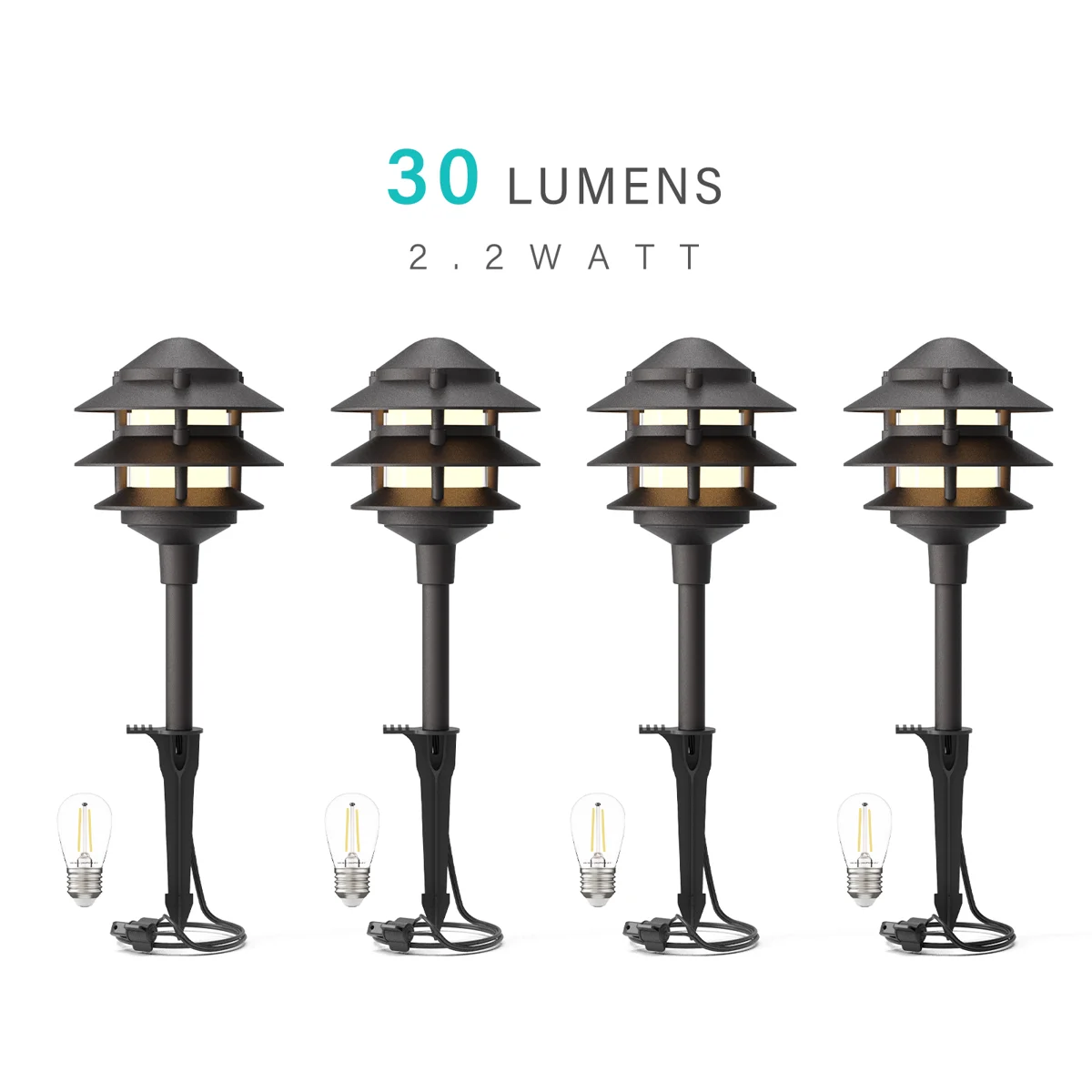 2.2 Watt Low Voltage Path Lights — 4PK