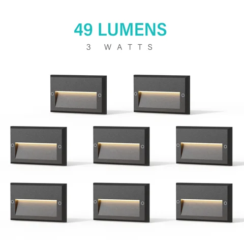 3W Low Voltage Step Light — 8PK