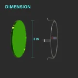 Green Color Lenses with Metal Clip Transparent Glass Filter for MR16 Bulbs Spotlight