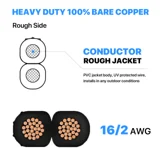 Low Voltage Electrical Wire 100ft 16AWG 2- Conductor Landscape Lighting Cable Direct