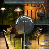 Landscape Light Stakes 2PCS Path Lights Replacement Stakes 3/4-14NPSM Metal Spikes for