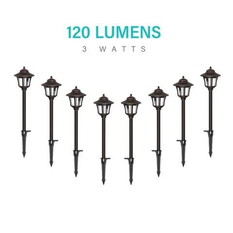 3W Low Voltage Path Lights — 8PK