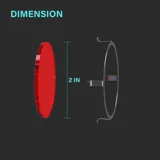 Red Color Lenses with Metal Clip Transparent Glass Filter for MR16 Bulbs Spotlight
